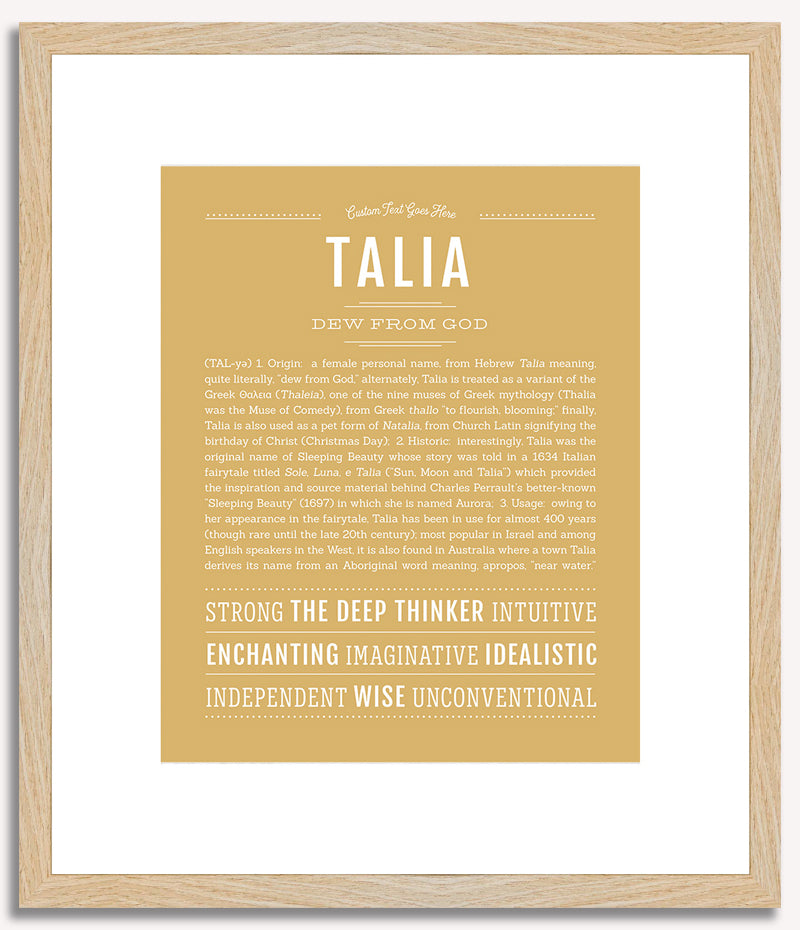 Talia | Name Art Print