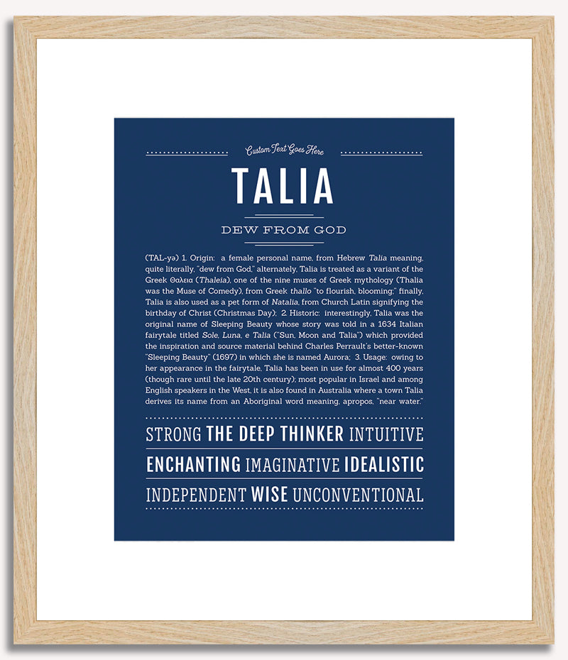 Talia | Name Art Print