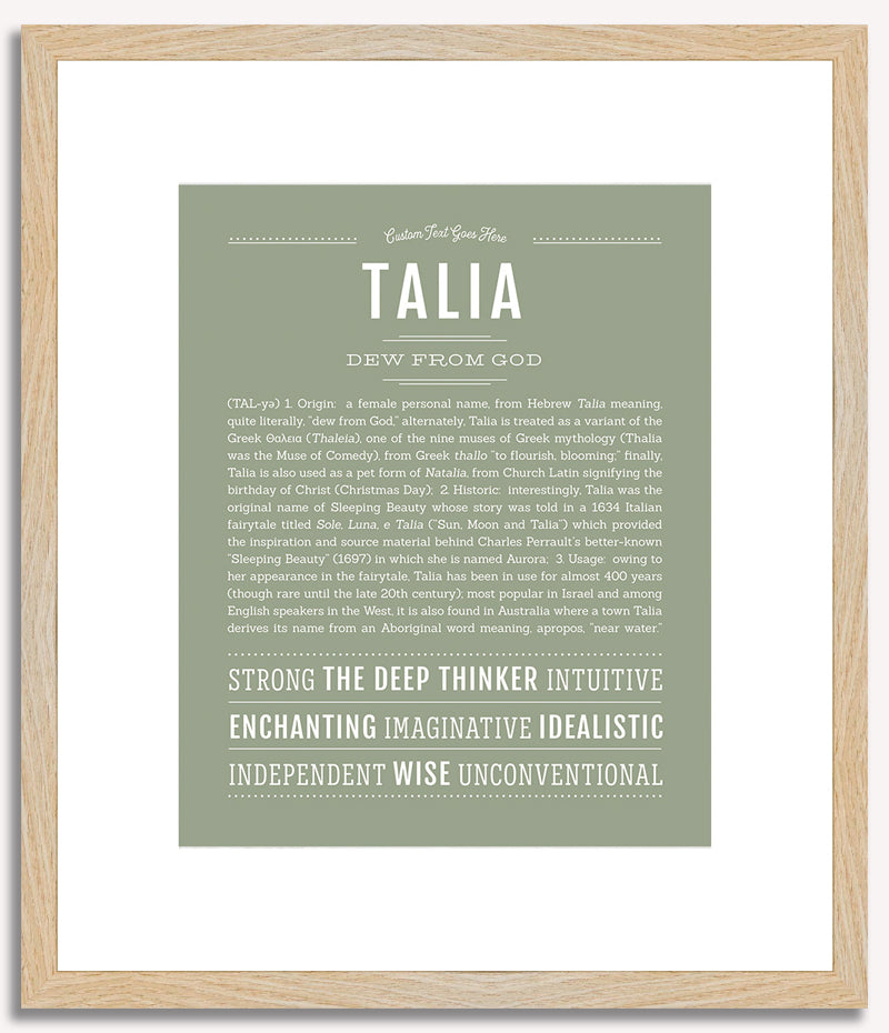 Talia | Name Art Print