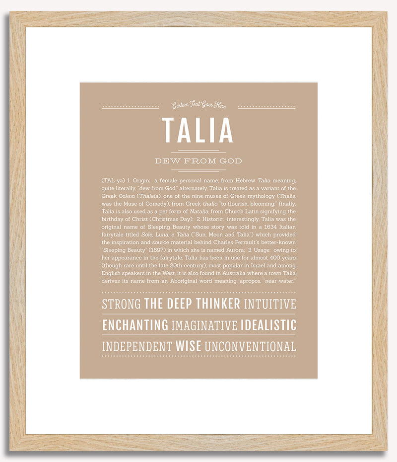 Talia | Name Art Print