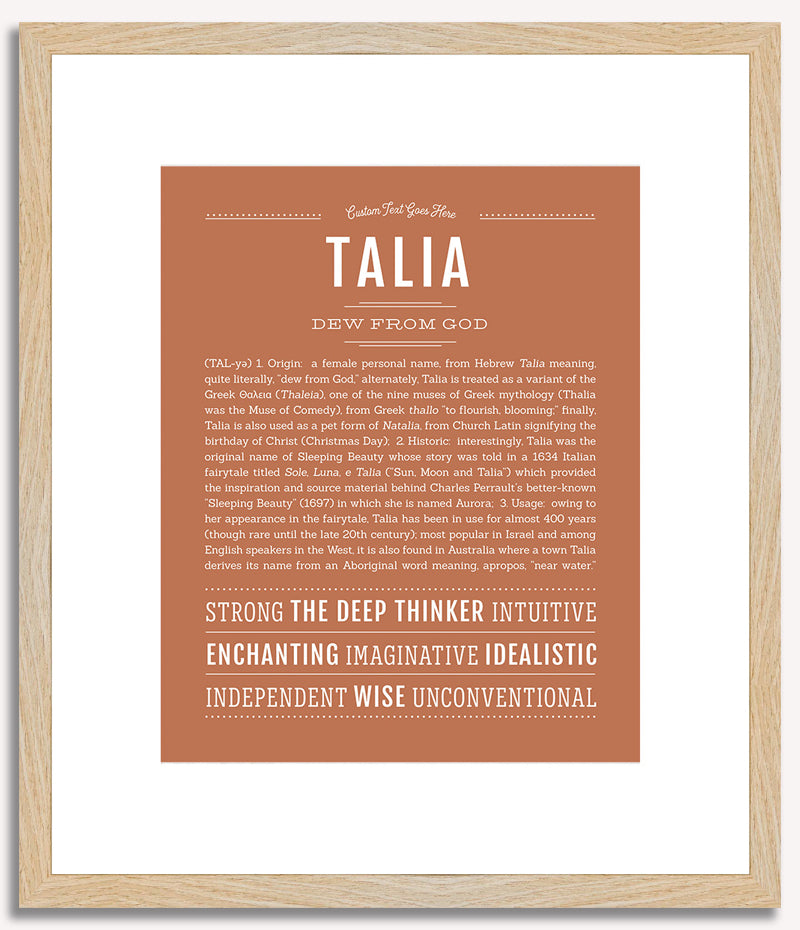 Talia | Name Art Print