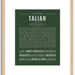 Taliah | Name Art Print