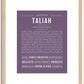 Taliah | Name Art Print