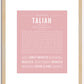 Taliah | Name Art Print