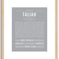 Taliah | Name Art Print