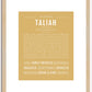 Taliah | Name Art Print