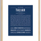 Taliah | Name Art Print