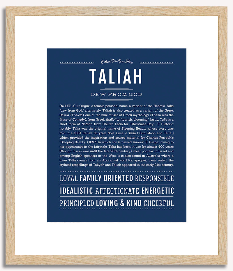 Taliah | Name Art Print