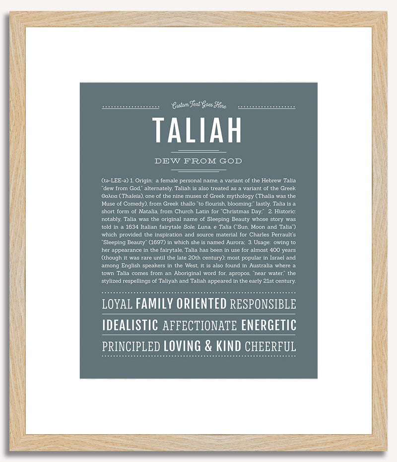 Taliah | Name Art Print