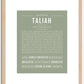 Taliah | Name Art Print