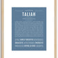 Taliah | Name Art Print