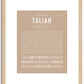 Taliah | Name Art Print