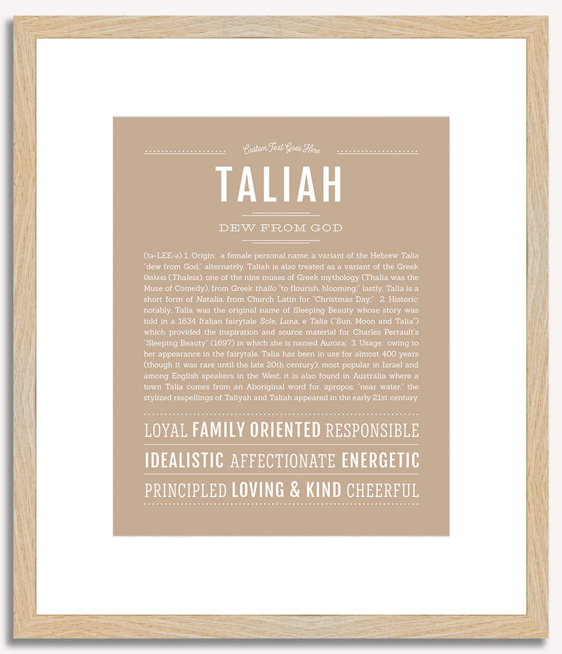 Taliah | Name Art Print