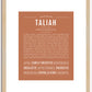 Taliah | Name Art Print