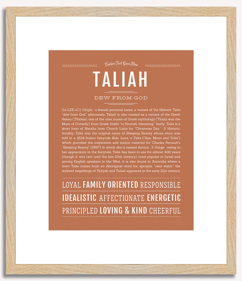 Taliah | Name Art Print