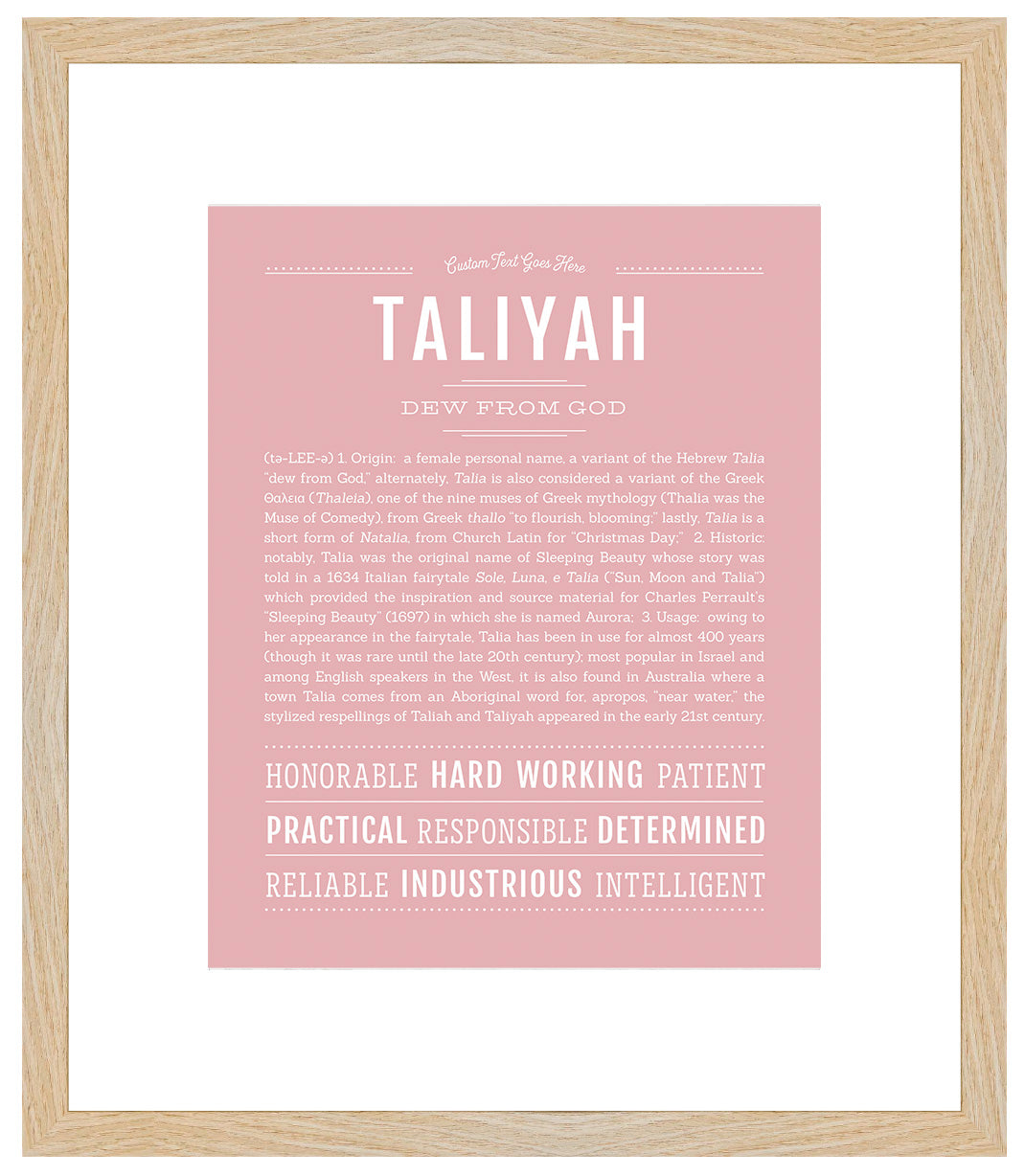 Taliyah | Name Art Print