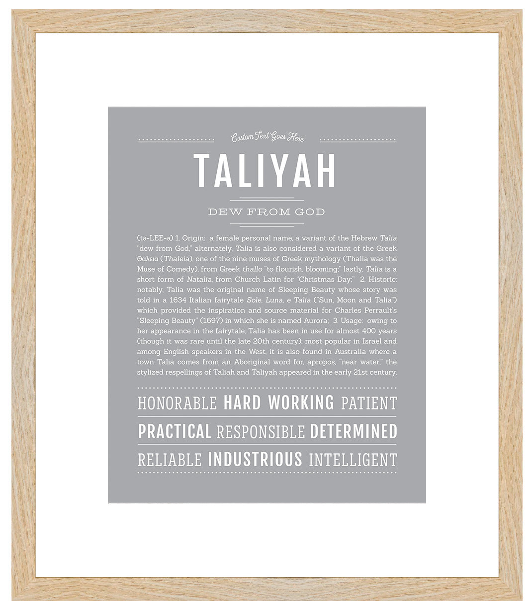 Taliyah | Name Art Print