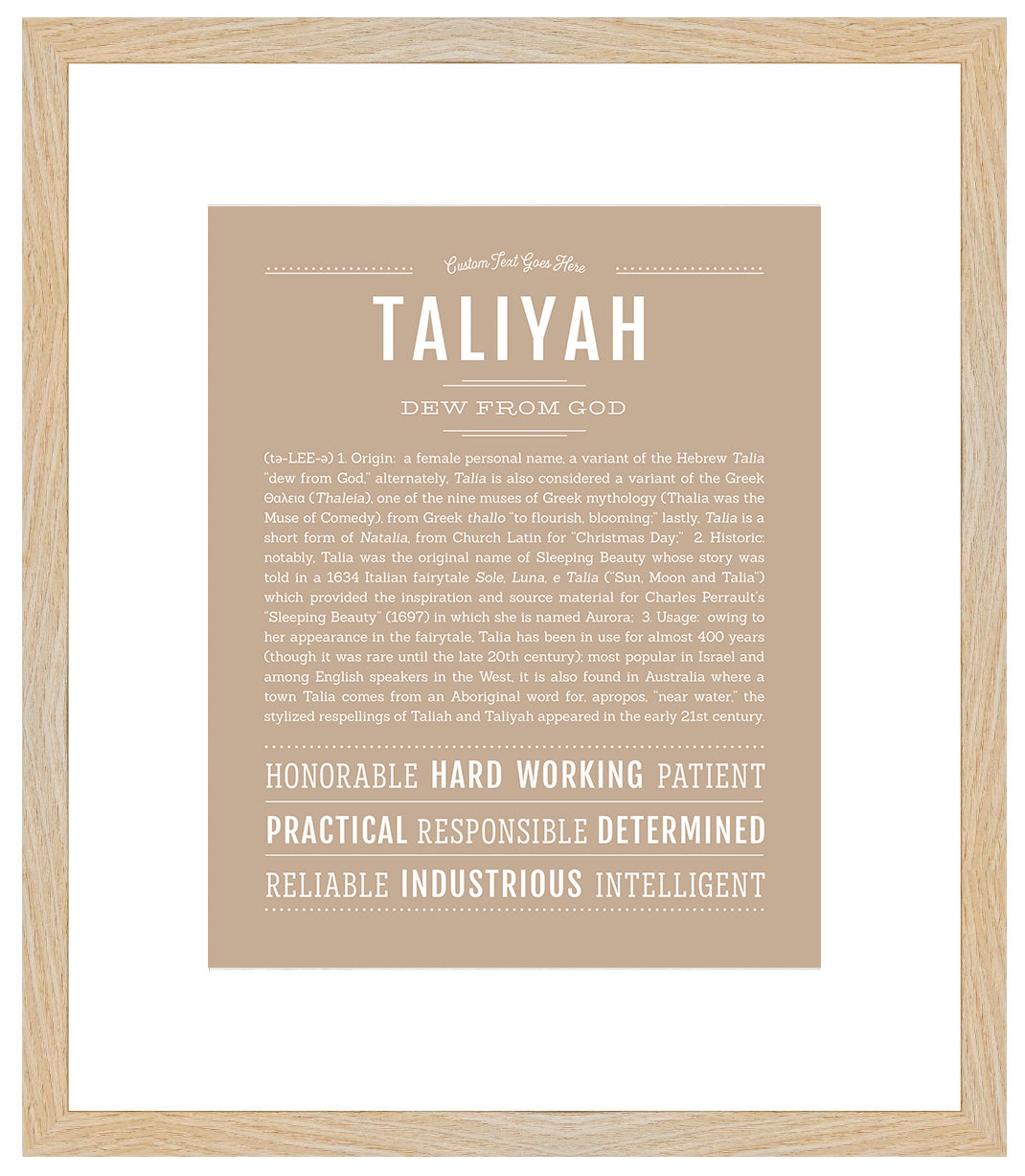 Taliyah | Name Art Print