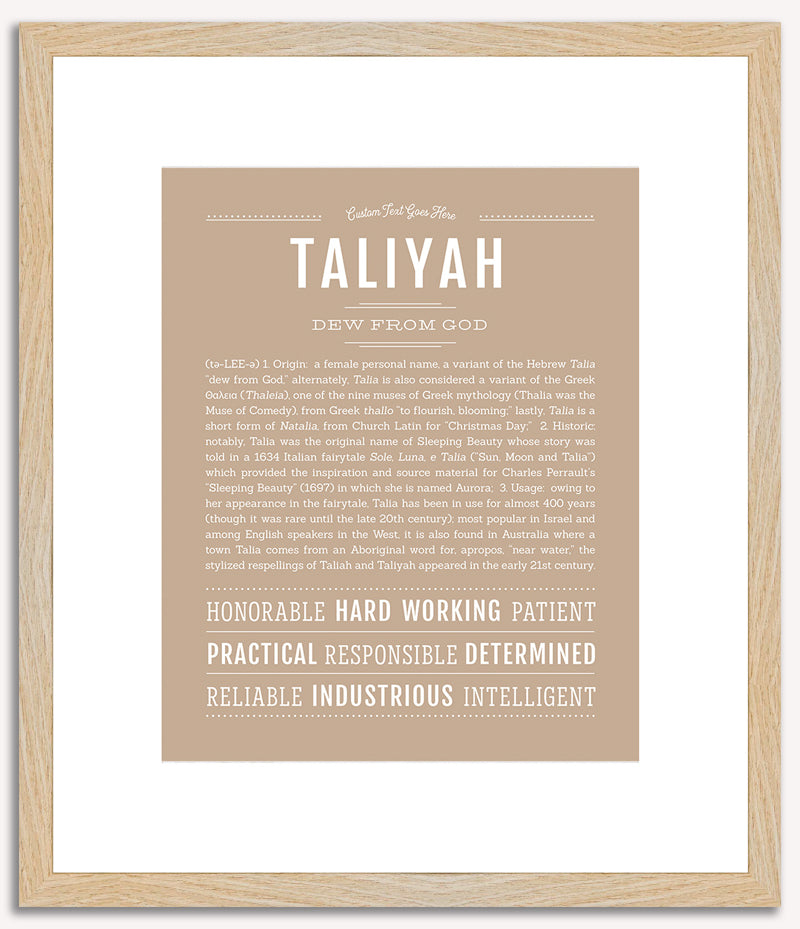 Taliyah | Name Art Print