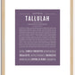 Tallulah | Name Art Print