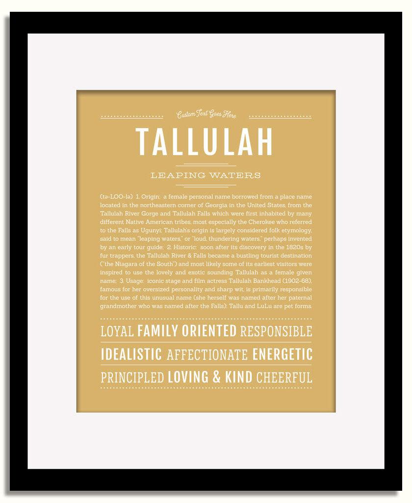 Frame Options | Matte Gold | Black Frame, Matted