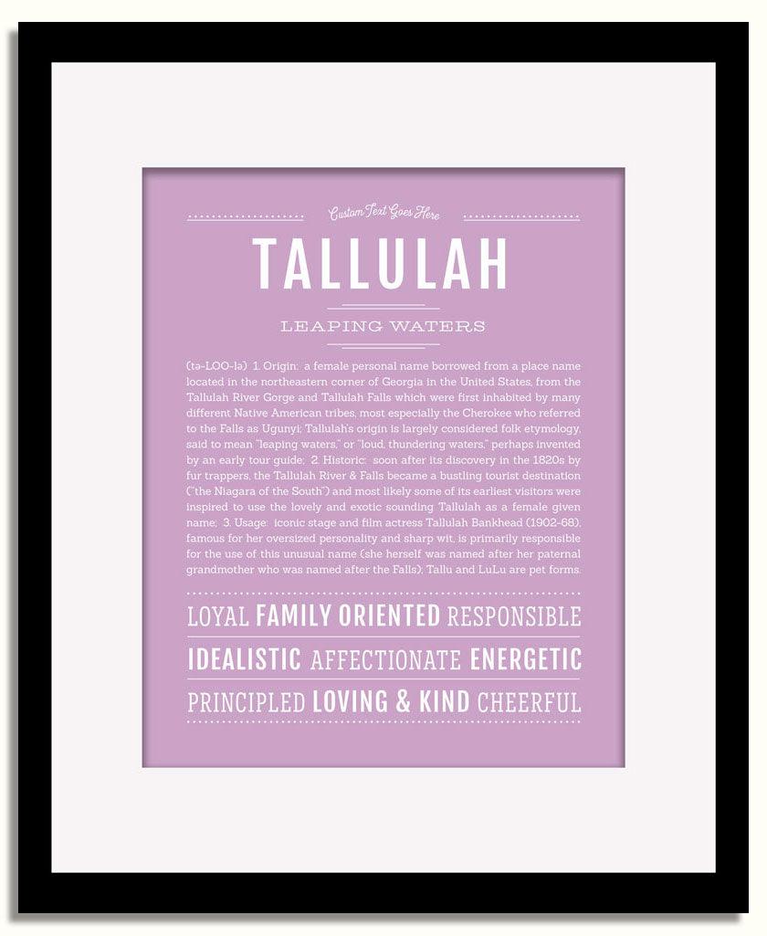 Frame Options | Lilac | Black Frame, Matted