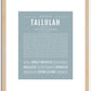 Tallulah | Name Art Print