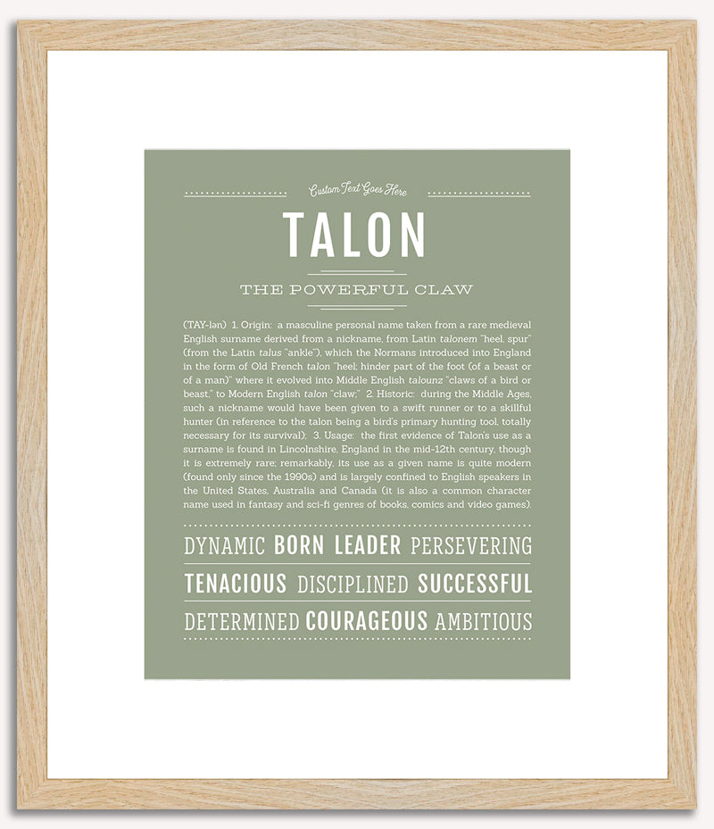 Talon | Name Art Print