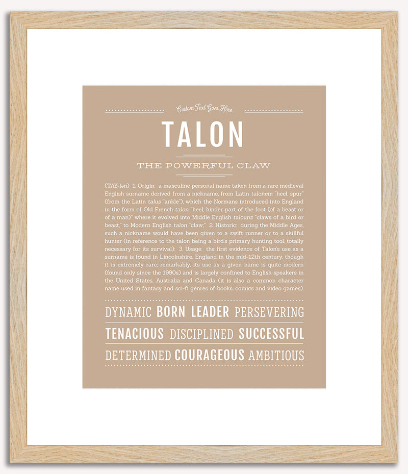 Talon | Name Art Print