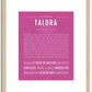 Talora | Name Art Print