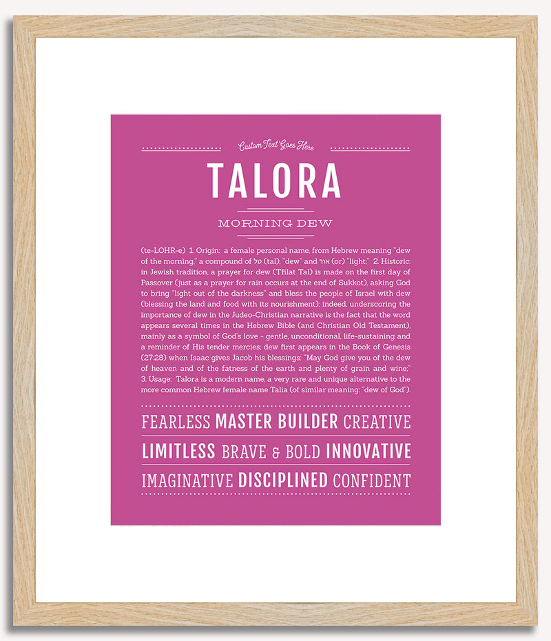 Talora | Name Art Print