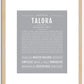 Talora | Name Art Print