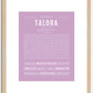 Talora | Name Art Print