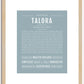 Talora | Name Art Print