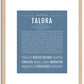 Talora | Name Art Print