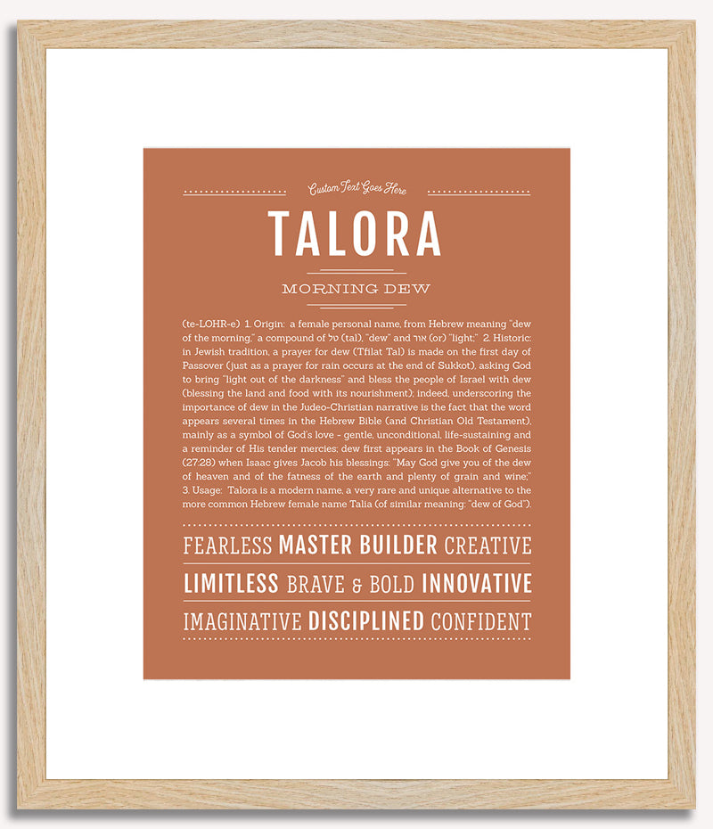 Talora | Name Art Print