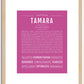 Tamara | Name Art Print