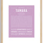 Tamara | Name Art Print