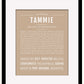 Tammie | Name Art Print