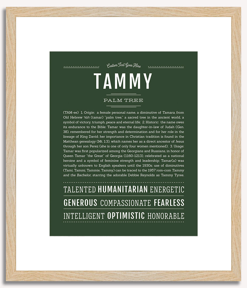 Tammy Personalized Name Meaning Art Prints – Name Stories