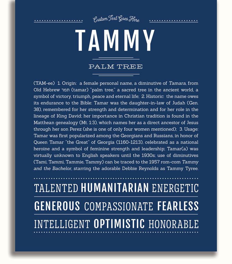 ☆tammyページ☆ Tammy Personalized Name Meaning Art Prints – Name Stories