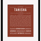 Tanisha | Name Art Print