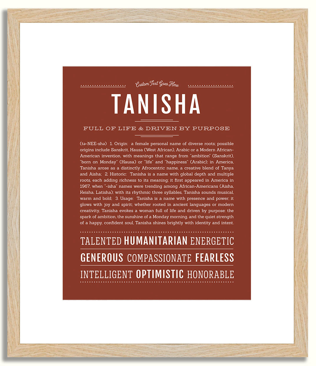 Tanisha | Name Art Print