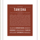 Tanisha | Name Art Print