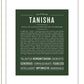 Tanisha | Name Art Print