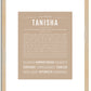Tanisha | Name Art Print