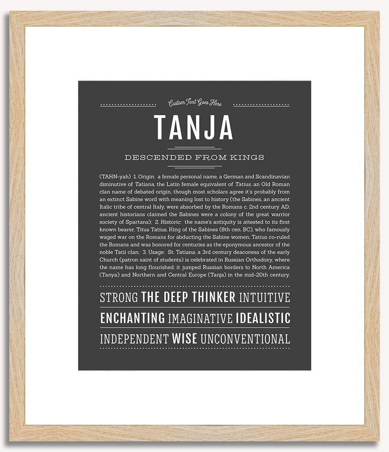 Tanja | Name Art Print