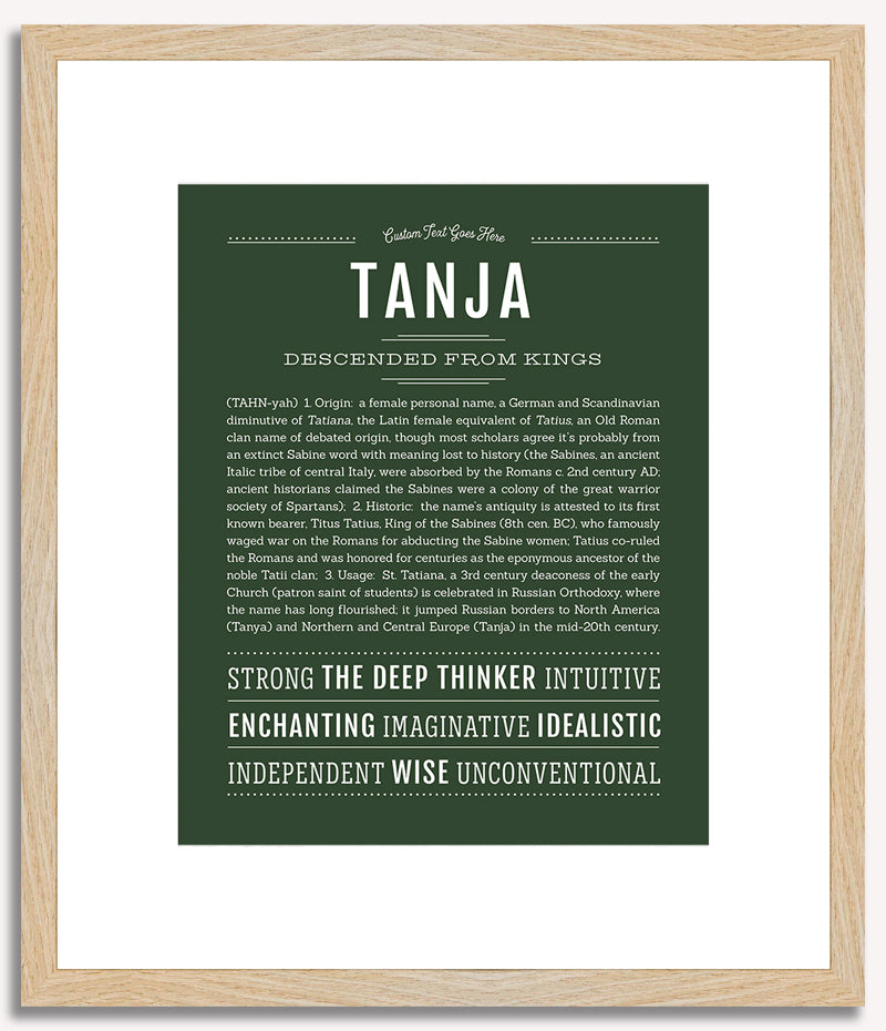 Tanja | Name Art Print