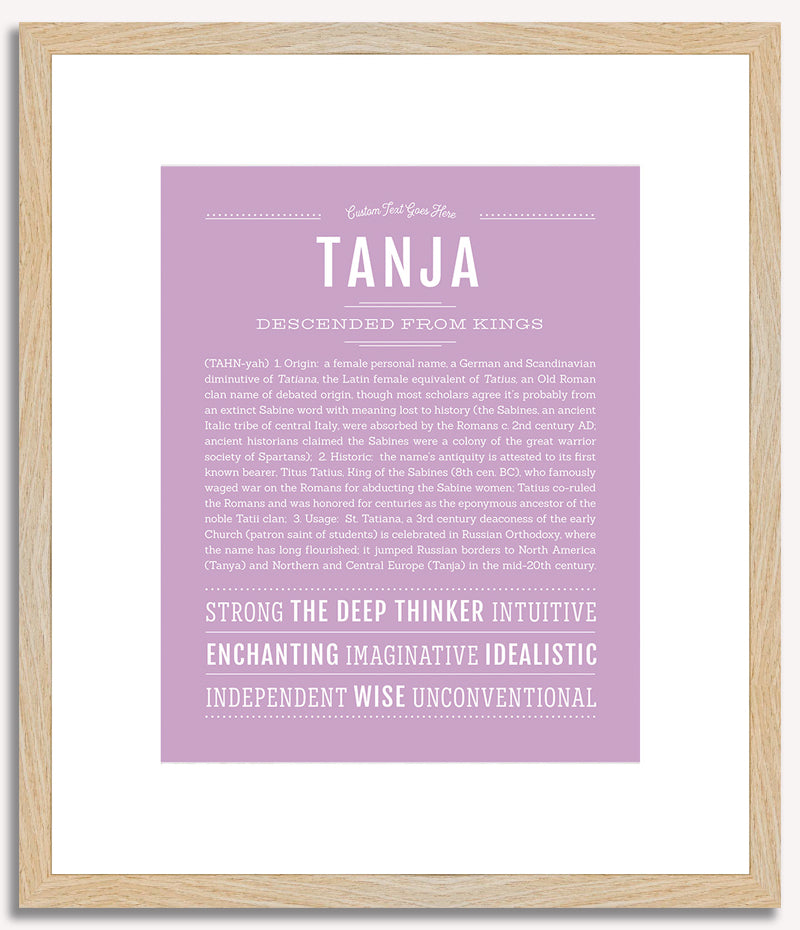 Tanja | Name Art Print