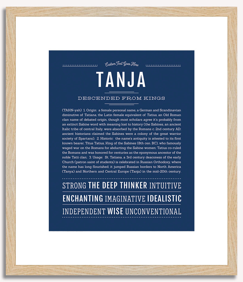 Tanja | Name Art Print